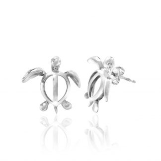 Petro Turtle Silver Post Earrings
