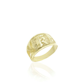 12mm Initial Tapered Ring Yellow Gold