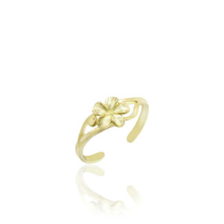 Plumeria Adjustable Toe Ring