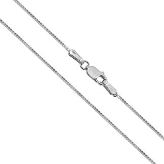14K White Gold 1.0mm Box Chain