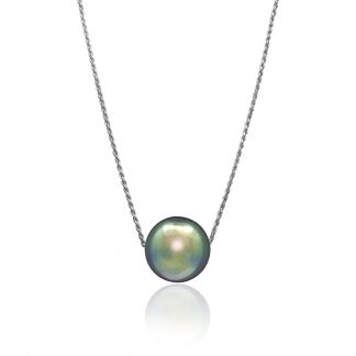 Tahitian Peacock Pearl Floater Necklace