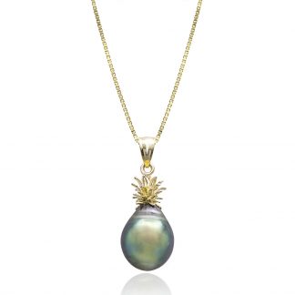 Pineapple Tahitian Peacock Pearl Pendant