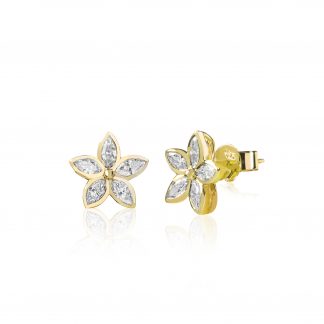 Kaimana Plumeria Earrings, 0.50ct
