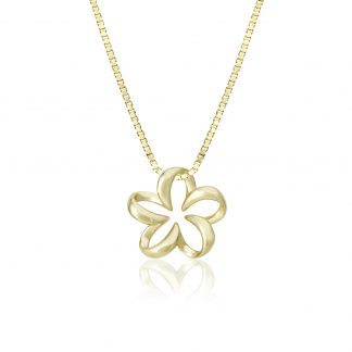 Plumeria Contour Pendant 13mm