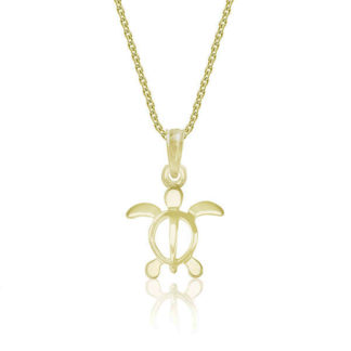 Honu Petro Necklace in Yellow Gold 10mm