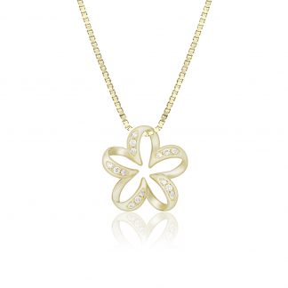 Plumeria Contour Diamond Pendant 0.08ct