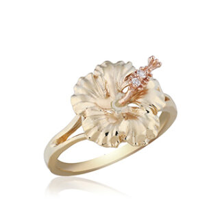 Hibiscus Ring Diamond 0.02ct