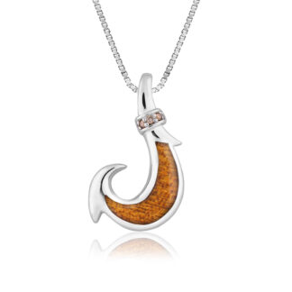 Sterling Silver Koa Hook Pendant