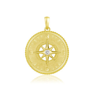 Compass Pendant Yellow Gold