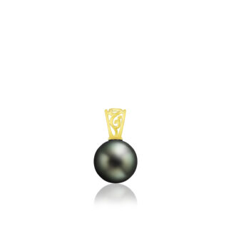 10mm Tahitian Pearl Cutout Scroll Pendant